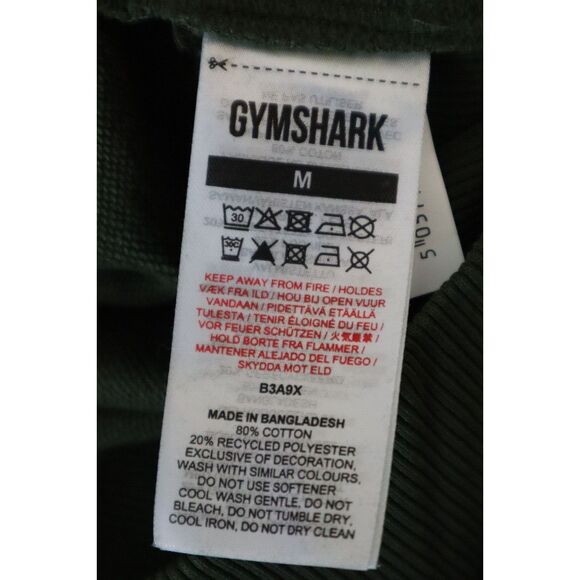 Gymshark B3A9X-EBRM Women Sz M Moss Olive Green GS Power Cropped Zip Hoodie - Picture 5 of 9